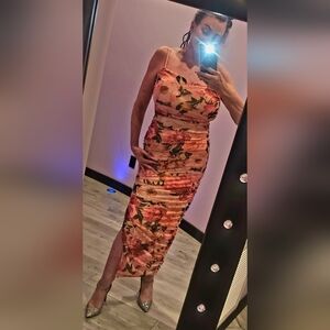 Express 3/4 bodycon floral dress